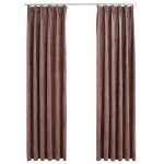 Vidaxl rideau occultant et crochet 2pcs velours rose antique 140x245cm
