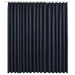 Vidaxl rideau occultant avec crochets anthracite 290x245 cm