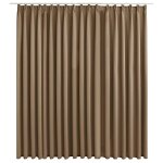 Vidaxl rideau occultant avec crochets taupe 290x245 cm