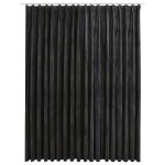 Vidaxl rideau occultant avec crochets velours anthracite 290x245 cm