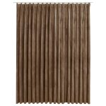 Vidaxl rideau occultant avec crochets velours beige 290x245 cm