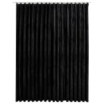 Vidaxl rideau occultant avec crochets velours noir 290x245 cm
