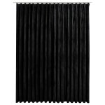 Vidaxl rideau occultant avec crochets velours noir 290x245 cm