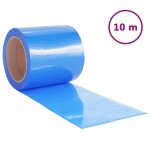 Vidaxl rideau de porte bleu 200 mmx1, 6 mm 10 m pvc