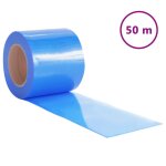 Vidaxl rideau de porte bleu 200 mmx1, 6 mm 50 m pvc