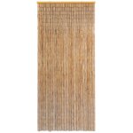 Vidaxl rideau de porte contre insectes bambou 90 x 220 cm Vidaxl rideau de porte contre insectes bambou 90 x 220 cm