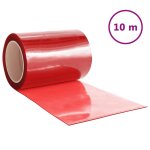Vidaxl rideau de porte rouge 300 mmx2, 6 mm 10 m pvc