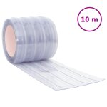 Vidaxl rideau de porte transparent 200 mmx1, 6 mm 10 m pvc