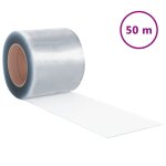Vidaxl rideau de porte transparent 200 mmx1, 6 mm 50 m pvc