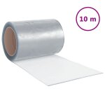 Vidaxl rideau de porte transparent 300 mmx2, 6 mm 10 m pvc