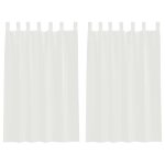 Vidaxl rideaux en voile avec boucles 2 pcs blanc 140x175 cm