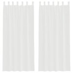 Vidaxl rideaux en voile avec boucles 2 pcs blanc 140x245 cm