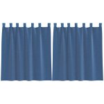 Vidaxl rideaux en voile avec boucles 2 pcs bleu royal 140x140 cm