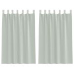 Vidaxl rideaux en voile avec boucles 2 pcs gris clair 140x175 cm