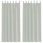 Vidaxl rideaux en voile avec boucles 2 pcs gris clair 140x225 cm