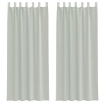 Vidaxl rideaux en voile avec boucles 2 pcs gris clair 140x260 cm