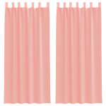 Vidaxl rideaux en voile avec boucles 2 pcs rose 140x225 cm Vidaxl rideaux en voile avec boucles 2 pcs rose 140x225 cm
