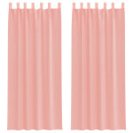 Vidaxl rideaux en voile avec boucles 2 pcs rose 140x260 cm Vidaxl rideaux en voile avec boucles 2 pcs rose 140x260 cm