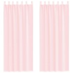 Vidaxl rideaux en voile avec boucles 2 pcs rose clair 140x260 cm Vidaxl rideaux en voile avec boucles 2 pcs rose clair 140x260 cm