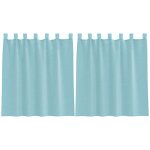 Vidaxl rideaux en voile avec boucles 2 pcs turquoise 140x140 cm