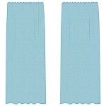Vidaxl rideaux en voile avec boucles 2 pcs turquoise 140x225 cm