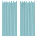 Vidaxl rideaux en voile avec boucles 2 pcs turquoise 140x260 cm
