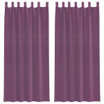 Vidaxl rideaux en voile avec boucles 2 pcs violet 140x245 cm