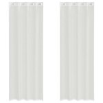 Vidaxl rideaux en voile avec ?illets 2 pcs blanc