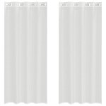Vidaxl rideaux en voile avec ?illets 2 pcs blanc