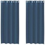 Vidaxl rideaux en voile avec ?illets 2 pcs bleu royal