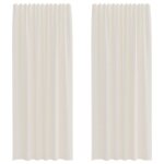 Vidaxl rideaux en voile � ?illets 2 pcs couleur cr�me