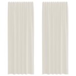 Vidaxl rideaux en voile � ?illets 2 pcs couleur cr�me