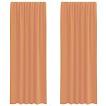 Vidaxl rideaux en voile � ?illets 2 pcs couleur terre cuite