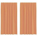 Vidaxl rideaux en voile � ?illets 2 pcs couleur terre cuite