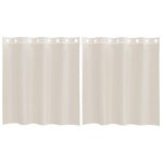Vidaxl rideaux en voile avec ?illets 2 pcs cr�me 140x140 cm