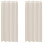 Vidaxl rideaux en voile avec ?illets 2 pcs cr�me 140x225 cm