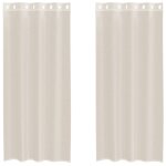 Vidaxl rideaux en voile avec ?illets 2 pcs cr�me 140x245 cm
