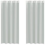 Vidaxl rideaux en voile avec ?illets 2 pcs gris clair 140x245 cm