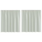 Vidaxl rideaux en voile � ?illets 2 pcs gris clair
