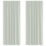 Vidaxl rideaux en voile � ?illets 2 pcs gris clair
