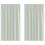 Vidaxl rideaux en voile � ?illets 2 pcs gris clair