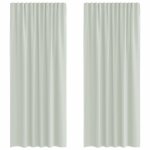 Vidaxl rideaux en voile � ?illets 2 pcs gris clair