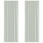 Vidaxl rideaux en voile � ?illets 2 pcs gris clair