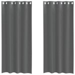 Vidaxl rideaux en voile avec ?illets 2 pcs gris fonc� 140x245 cm