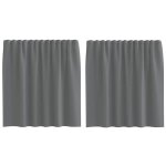 Vidaxl rideaux en voile � ?illets 2 pcs gris fonc�