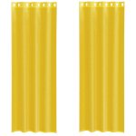 Vidaxl rideaux en voile avec ?illets 2 pcs jaune