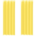 Vidaxl rideaux en voile avec ?illets 2 pcs jaune