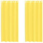 Vidaxl rideaux en voile avec ?illets 2 pcs jaune