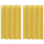 Vidaxl rideaux en voile avec ?illets 2 pcs jaune Vidaxl rideaux en voile avec ?illets 2 pcs jaune