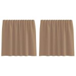 Vidaxl rideaux en voile � ?illets 2 pcs marron clair